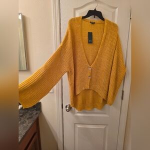 Women's Wild Fable Mustard Cardigan Sweater